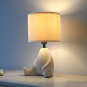 JUST LIGHT. Ted bordslampa, keramik, sittande, sandbeige