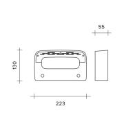 URBAN by Sforzin LED-vägglampa Aki, antracit, aluminium, 23 cm, 3.000 ...