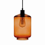 Solbika Lighting Hänglampa Tube med glasskärm, bärnsten Ø 17 cm