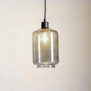 Solbika Lighting Hänglampa Tube med glasskärm rökgrå Ø 17 cm