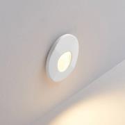 Molto Luce LED-inbyggnadslampa Wall 68R Sina IP44 RD, vit, CCT