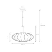 Lucide Hänglampa Corina, gräddfärgad, Ø 50 cm, E27