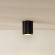 Lucide Bodi takspotlight, rund, svart, Ø 8 cm, 1 lampa, aluminium