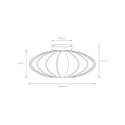 Lucide Corina taklampa, krämfärgad, Ø 40 cm, E27