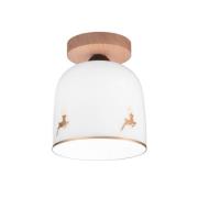 austrolux Kolarz Chalet taklampa, vit/hjortguldfärgad, Ø 19 cm