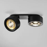 Egger Licht EGG DLS LED-spot Clippo Optic Duo, svart/guld, 2 lampor DT...