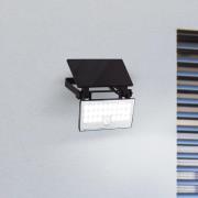 Brilliant LED-solar utomhusväggspotlight Luton Sensor, svart, B 19 cm