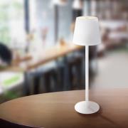 Globo LED-bordslampa med batteri Vannie, vit, höjd 36 cm, IP44