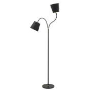 HighLight Golvlampa Texas, svart, 2 lampor