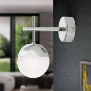 ORION LED-vägglampa Ball, 1 lampa, nickel, nedåt