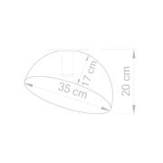SIGMA Taklampa Sfera, Ø 35 cm, svart/guld