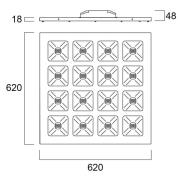 Sylvania Quadro DALI panel, 36 W, 4 650 lm, 840