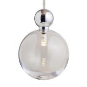EBB & FLOW Uva L Hänglampa, boll silver, klar