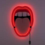 SELETTI LED dekorvägglampa Tongue, 41x58cm