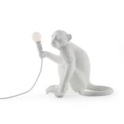SELETTI LED-dekorerad bordslampa Monkey Lamp, vit sittande
