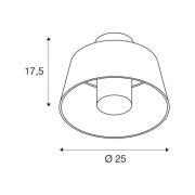 SLV Photoni taklampa, rostfärgad, aluminium, Ø 25 cm