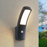 Lindby Moshe LED-utomhusvägglampa med sensor