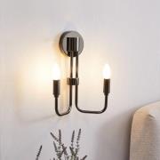 Lindby vägglampa Elanova, grå, 2 lampor, 35 cm, E14