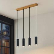 Lindby pendellampa Maniva. 60 cm, 4 lampor, svart, GU10