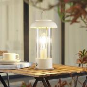 Lindby LED uppladdningsbar bordslampa Yvette, aprikos-beige, IP44, tou...