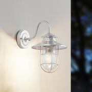 Lindby vägglampa utomhus Naleta, galvaniserat silver, stål