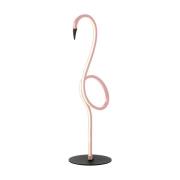 Elstead LED-bordslampa Flamingo, rosa, metall, 50 cm hög