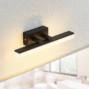 Lucande LED-vägglampa Lisana, horisontell, 32 cm, IP44