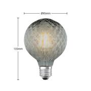 Lucande LED-lampa E27 G95 4W 1.800K dimbar rök