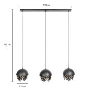 Lucande Aparas hänglampa bladlook, 3 lampor