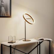 Lucande LED-bordslampa Yekta, svart, 59 cm, dimbar