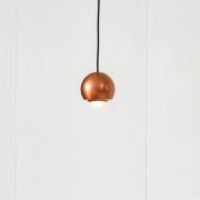 Lucande LED-hänglampa Varineth, kopparfärgad, aluminium, Ø 11 cm