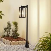 Lucande Siveta väglampa, 100 cm hög, svart, E27, IP65