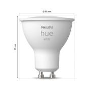 Philips Hue White LED reflektor GU10 4,2 W, set om 2