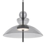 Maytoni LED-hänglampa Bangkok, Ø 40 cm, ljusgrå, glas