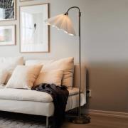 PR Home Golvlampa Frenja, vit/krom, Ø 45 cm