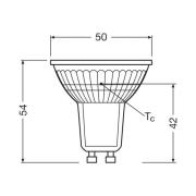 OSRAM LED-lampa PAR16 reflektor GU10 3,3W 100° 4.000K