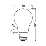 OSRAM Traditionell LED-lampa E27 5W matt 2 700K 1055lm 2er