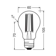 OSRAM LED-filamentlampa E27 2,2W 4000K dimbar