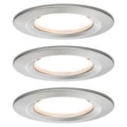 Paulmann Nova LED-inbyggnadsspot 3-pack stel, järn