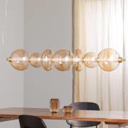 Eko-Light LED-hänglampa Daphne, glas bärnstensfärgat transparent, läng...