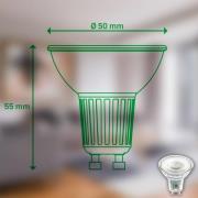 Briloner LED-lampa Reflektor GU10 4,7W klar 3000K energiklass A 2er