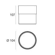 Linea Light Crumb LED-taklampa, vit, Ø 10,4 cm, järn, glas