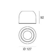 Linea Light Outlook S LED-downlight, vit, aluminium, glas, dimbar