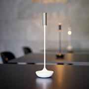 Sigor Nucandle LED uppladdningsbar bordslampa, vit/silver, IP54, dimba...