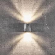 Nordlux LED-utomhusvägglampa Canto Kubi 2, 10 cm, grå