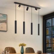 Lindby hänglampa Sanad, 100 cm, 7 lampor, svart, GU10