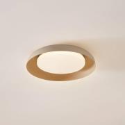 Lindby LED taklampa Florie, beige, PC, Ø 40 cm