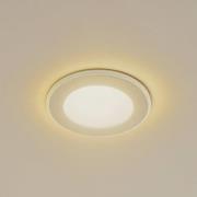 Lindby LED-inbyggnadslampa Toka, 4,9 W, vit, plast, CCT