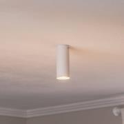 EMIBIG LIGHTING Takspotlight Tecno 1S, stål, GU10, höjd 15 cm, vit