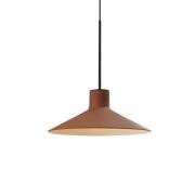 Bover LED-hänglampa Platet, svart/terrakotta, Ø 20 cm